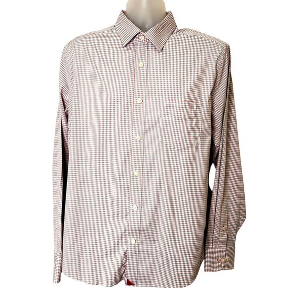 UNTUCKit Russell Slim Fit Blue Red Plaid Long Sleeve Button Down Shirt XL Slim - Picture 1 of 9